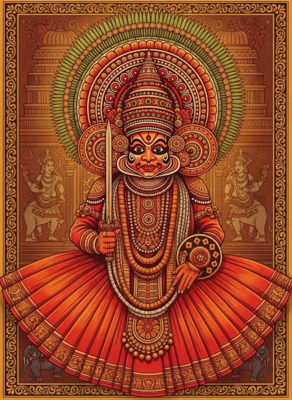 Create a Theyyam performer artwork with... 1