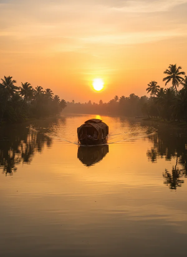 Kerala backwaters sunrise with tradition... 1