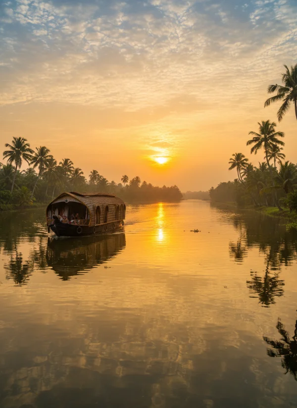 Kerala backwaters sunrise with tradition... 1