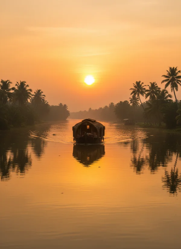 Kerala backwaters sunrise with tradition... 1