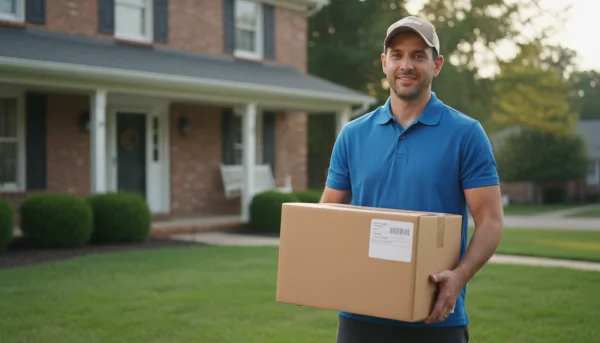 Man holding package delivery box 1
