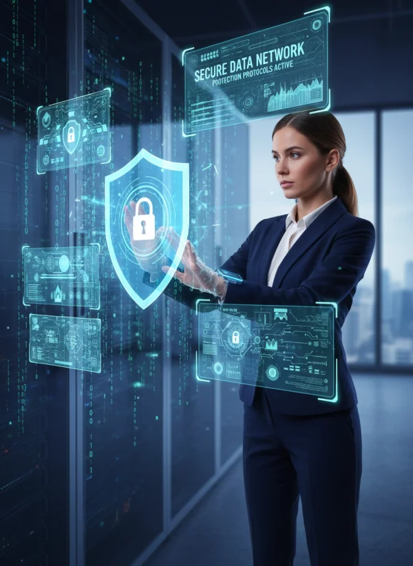 Business professional securing online da... 1