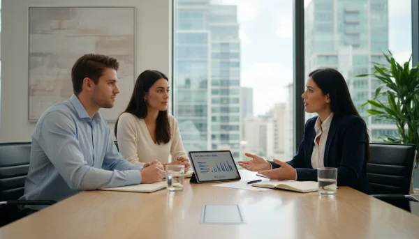 Financial advisor explaining life insura... 1