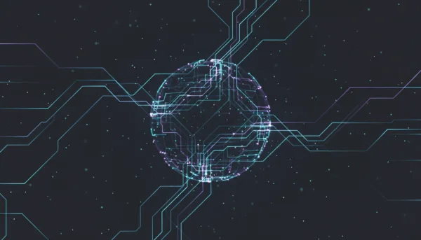 A futuristic abstract background with gl... 1