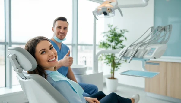 happy patient smiling after dental treat... 1