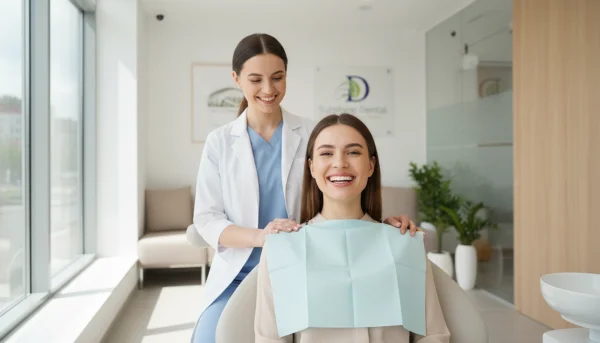 happy patient smiling after dental treat... 1