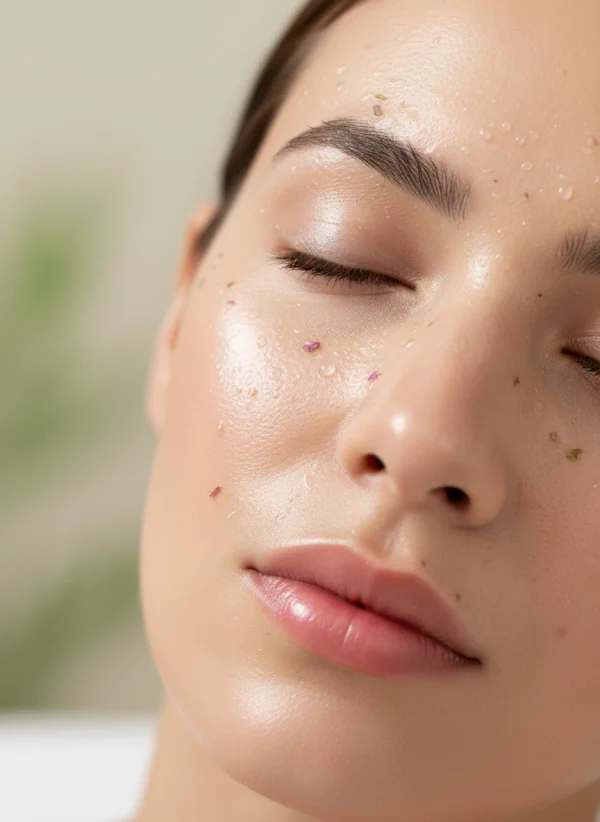 A close portrait of healthy glowing skin... 1