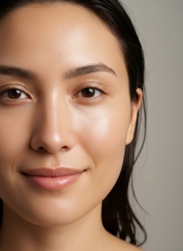 A close portrait of healthy glowing skin... 1