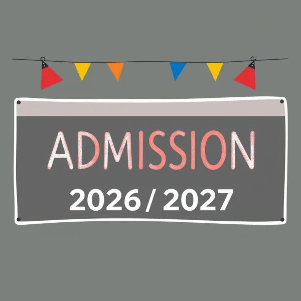 Create a sample banner for  school admision open for 2026 -2027  ,