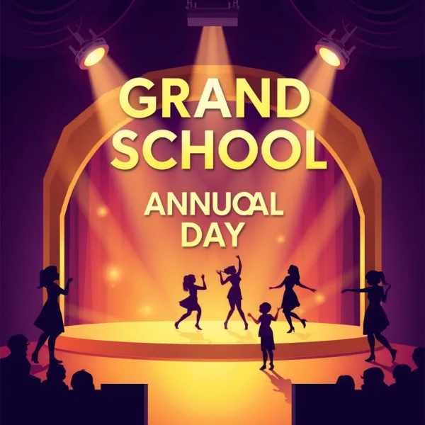 Premium international school admission poster, futuristic vector art, smart clas