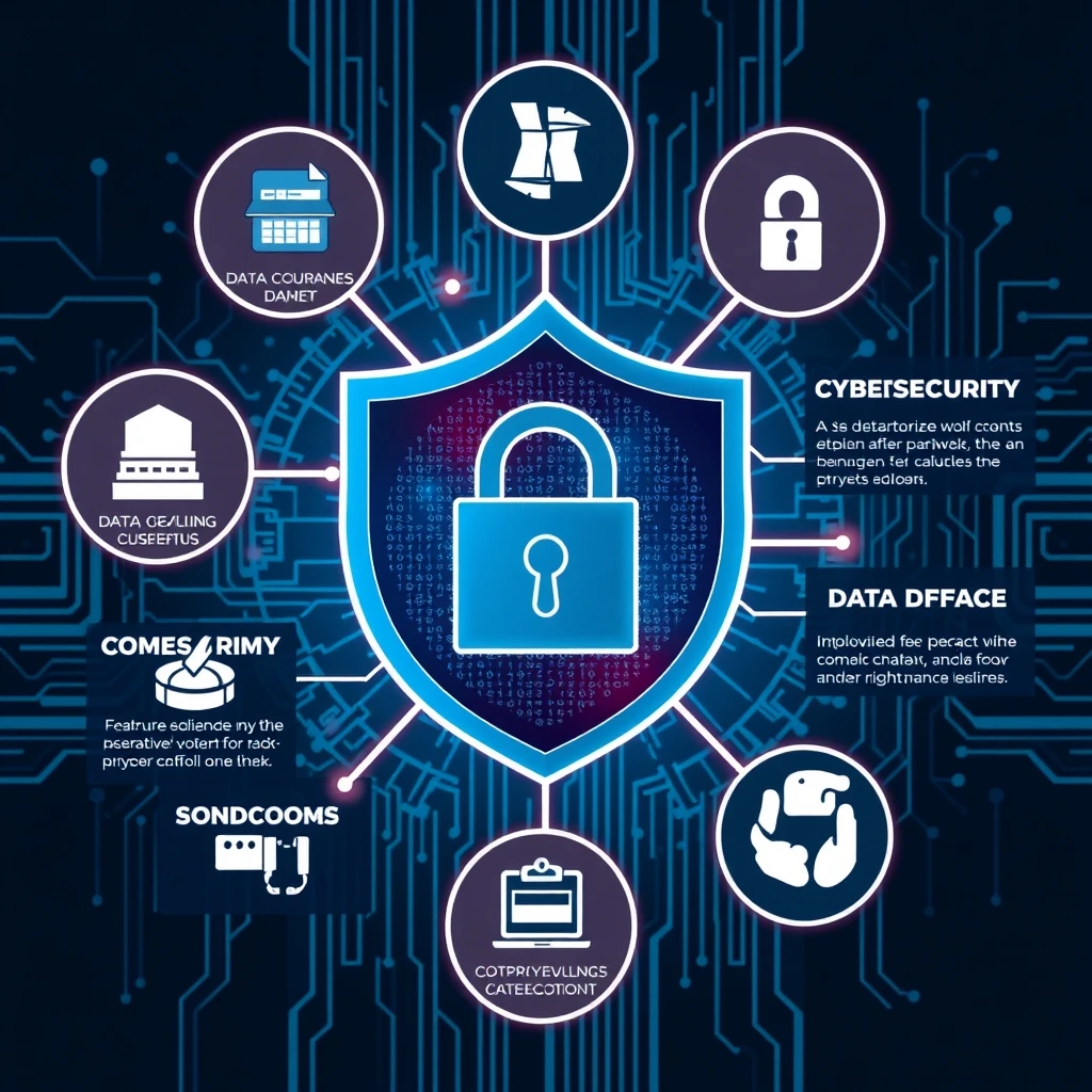 Cybersecurity, data privacy visuals