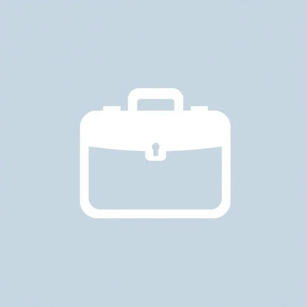 Simple icon of a briefcase with lock, flat design, transparent background