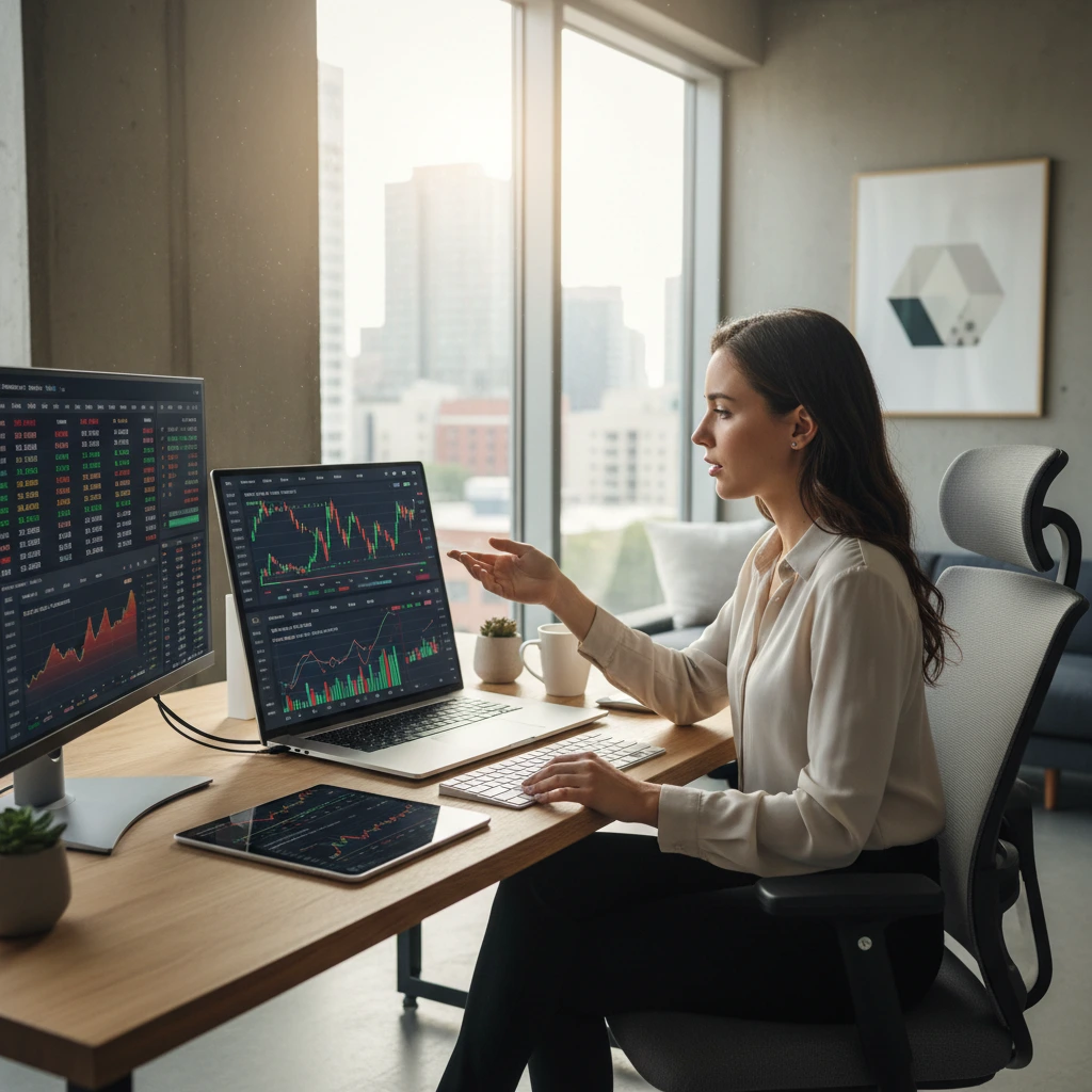 Young professional analyzing financial g... 1