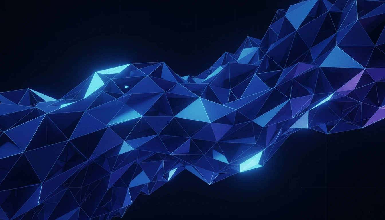bstract polygon mesh with gradient light... 1