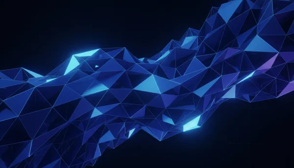 bstract polygon mesh with gradient light... 1